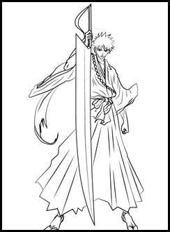 How to Draw Ichigo Kurosaki from Bleach