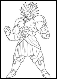 How to Draw Broly from Dragon Ball Z