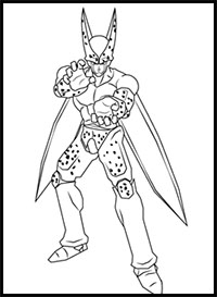How to Draw Cell from Dragon Ball Z