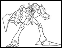 How to Draw Omnimon from Digimon