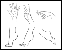 How To Draw Anime Hands Step by Step Drawing Guide by Dawn  DragoArt