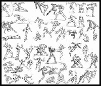 Draw Anime Action Poses