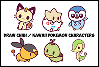 Learn How to Draw Kawaii Chibi Pokemons - Huge Chibi Pokemon Guide