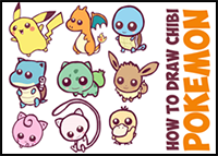 How to Draw Cute Baby Chibi Pokemons - Huge Chibi Pokemon Guide