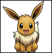 Learn How to Draw Eevee from Pokemon (and Pokemon Go) with Simple Steps Drawing Lesson