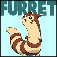How to Draw Furret from Pokemon with Easy Steps Drawing Lesson