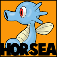 How to Draw Horsea from Pokemon with Simple Step by Step Drawing Lesson for Kids and Others