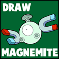 How to Draw Magnemite from Pokemon Step by Step Drawing Tutorial for Kids
