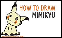 How to Draw Mimikyu from Pokemon Easy Step by Step Drawing Lesson for Beginners