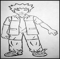 How To Draw Brock From Pokemon
