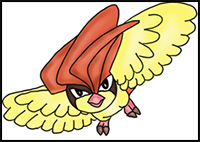 How to Draw Pidgeotto from Pokemon for Kids : Step by Step Drawing Lesson