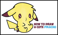 Learn How to Draw an Adorable Pikachu (Kawaii / Chibi) Easy Step by Step Drawing Tutorial for Kids & Beginners