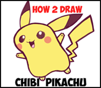 how to draw a cute baby pikachu simple step by step drawing tutorial