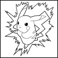How to Draw Pikachu Attacking in Battle Pokemon Drawing Step by Step Lesson