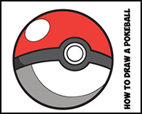 Learn How to Draw a Pokeball from Pokemon - Simple Steps Drawing Lesson