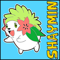 How to draw Shaymin from Pokémon with easy step by step drawing tutorial