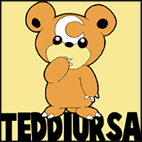 How to Draw Teddiursa from Pokemon with Easy Step by Step Drawing Lesson