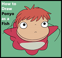 How to Draw Ponyo (Nara) from Studio Ghibli – Easy Step by Step Drawing Tutorial