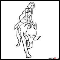 How to draw Moro and San together