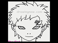 How to draw Gaara : Naruto Step by Step Drawing Lessons