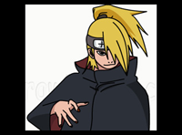 How to draw Deidara : Naruto Step by Step Drawing Lessons