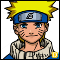 How to Draw Naruto Uzumaki, Face, Naruto