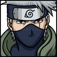 How to Draw Kakashi Hatake, Face, Naruto