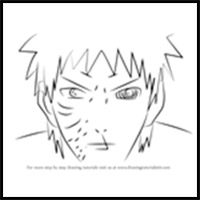 How to Draw Obito Uchiha Face from Naruto