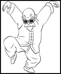 How to Draw Master Roshi from Dragon Ball Z