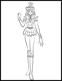 How to Draw Sailor Galaxia from Sailor Moon