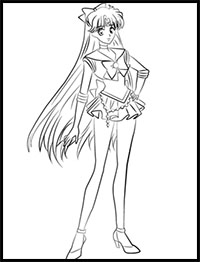 How to Draw Sailor Venus from Sailor Moon