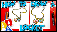 How To Draw A Locket Necklace