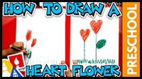 Drawing A Heart Flower For Mother’s Day – Preschool