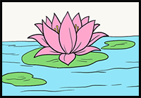 How to draw a lotus flower