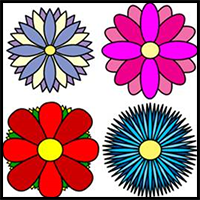 How to Draw Flower Easily