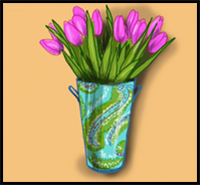 How to Draw a Flower Vase