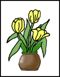 How to Draw Tulips