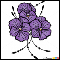 How to Draw Violets, Flowers