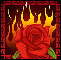 How to Draw a Flaming Rose