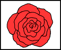 How to Draw a Rose from the Top