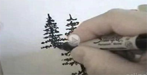How to Draw Some Pine Trees Video Drawing Tutorial