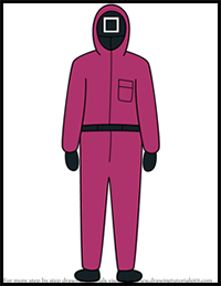 How to Draw Square Guard from Squid Game