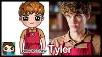 How to Draw Tyler Galpin | Netflix Wednesday Addams Family