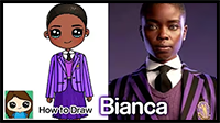 How to Draw Bianca | Netflix Wednesday Addams Family