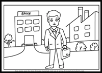 How to Draw a Businessman with Briefcase Scene