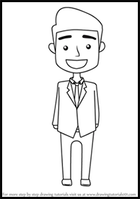 How to Draw a Business Man for Kids