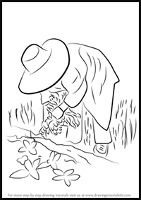 How to Draw a Farmer in Action