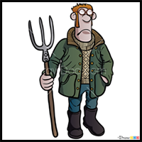 How to Draw Farmer, Shaun the Sheep