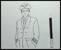 How to Draw Pilot Step by Step