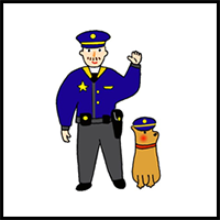 How to Draw a Police Officer